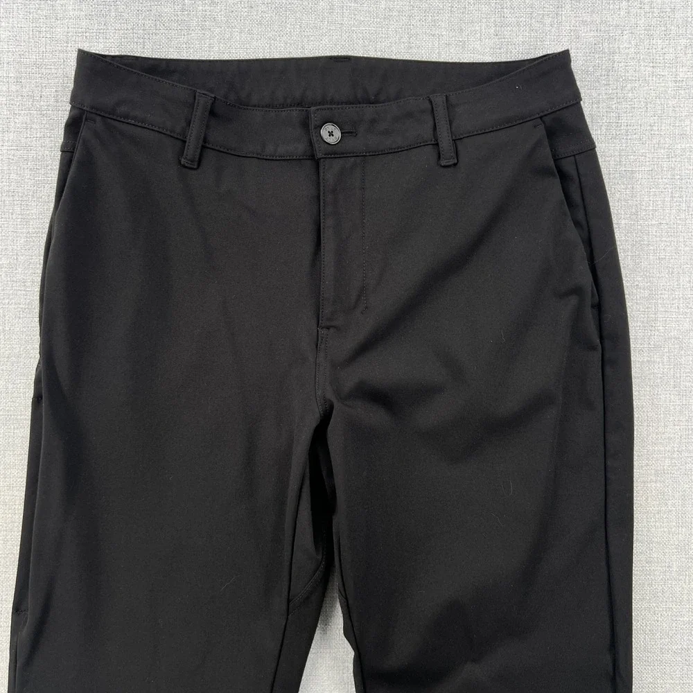 BYLT Everyday Pant 2.0 Men 32 Black Slim Fit Stretch Chino Tapered Work Commuter